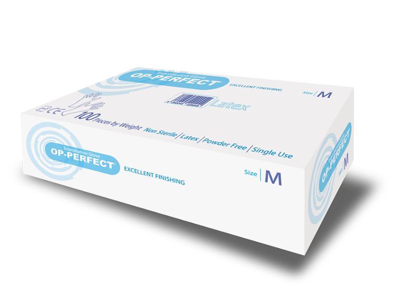 دستکش معاینه لاتکس بدون پودر